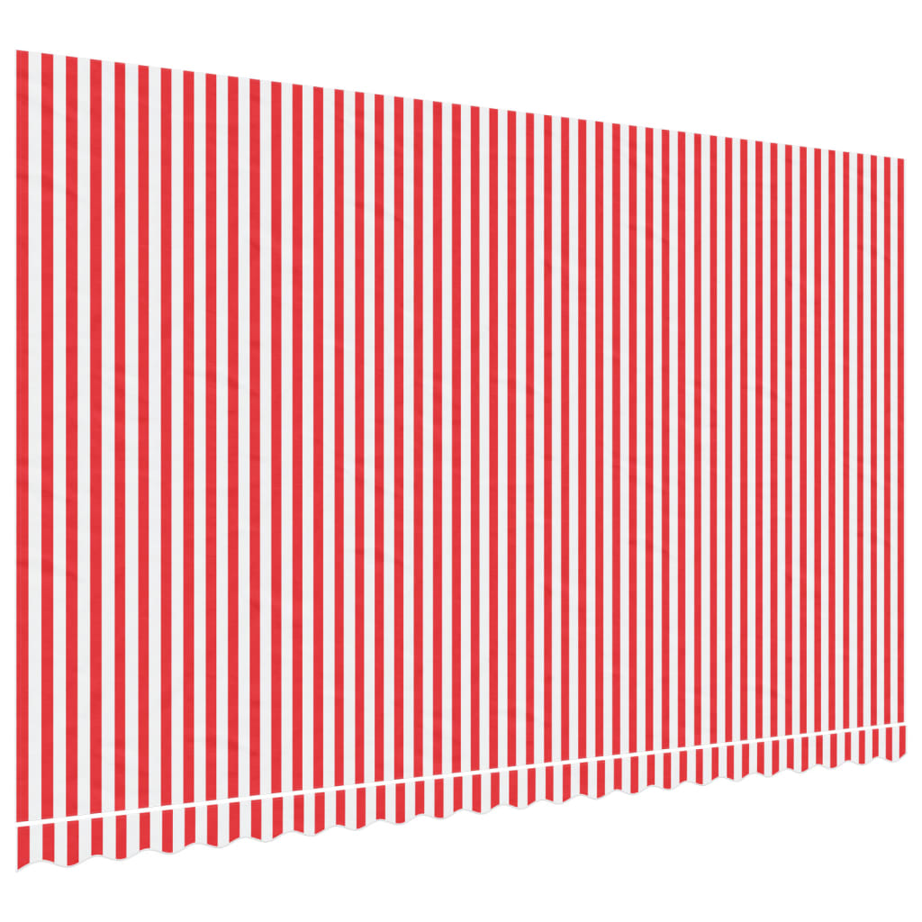 Nadomestna krpa Vidaxl za Luifel Striped 5x3 m rdeča in bela