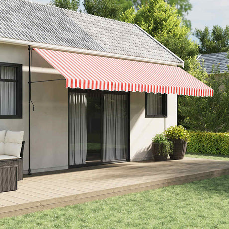 Vidaxx toile de remplacement pour auvent rayé 5x3,5 m rouge et blanc