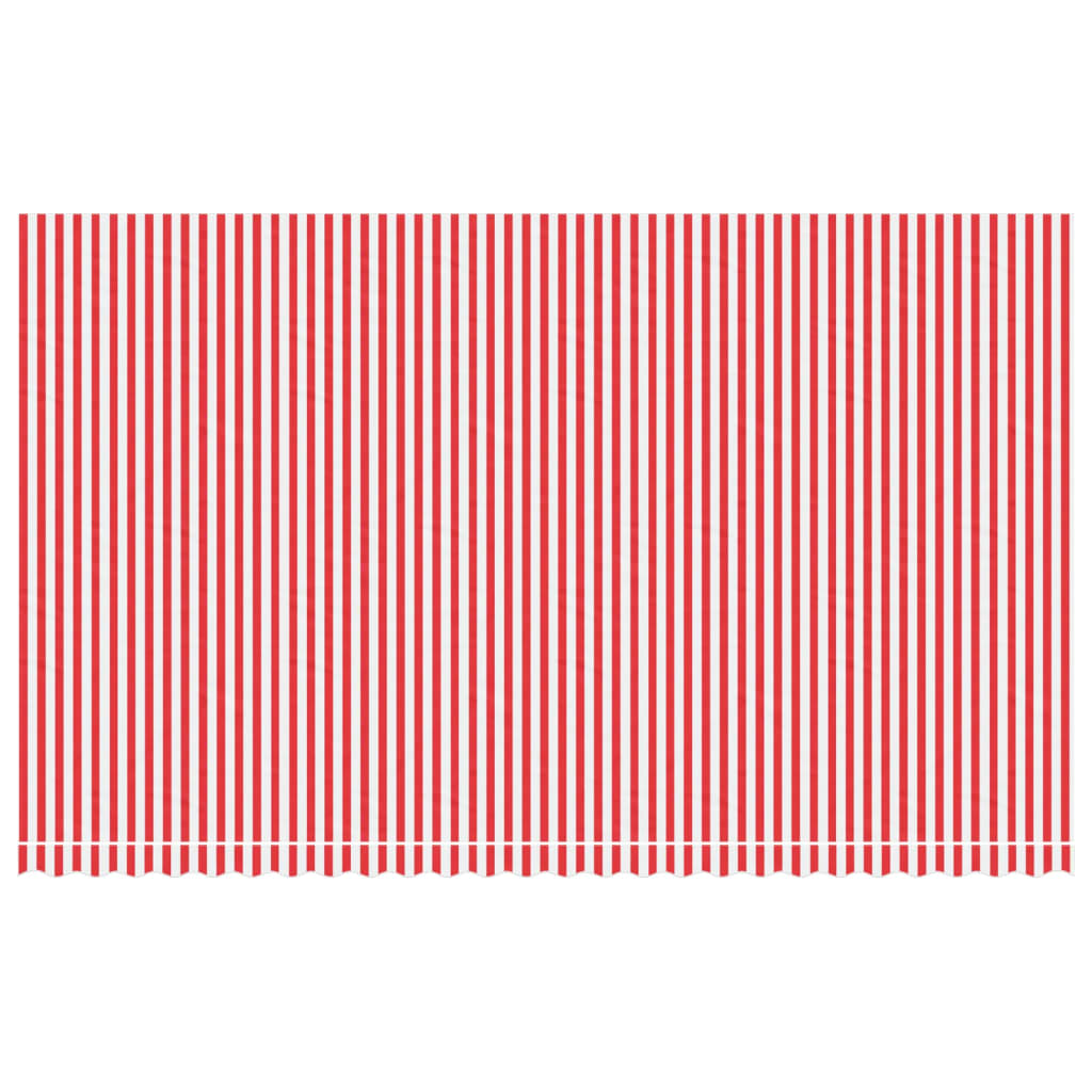 Vidaxx toile de remplacement pour auvent rayé 6x3,5 m rouge et blanc