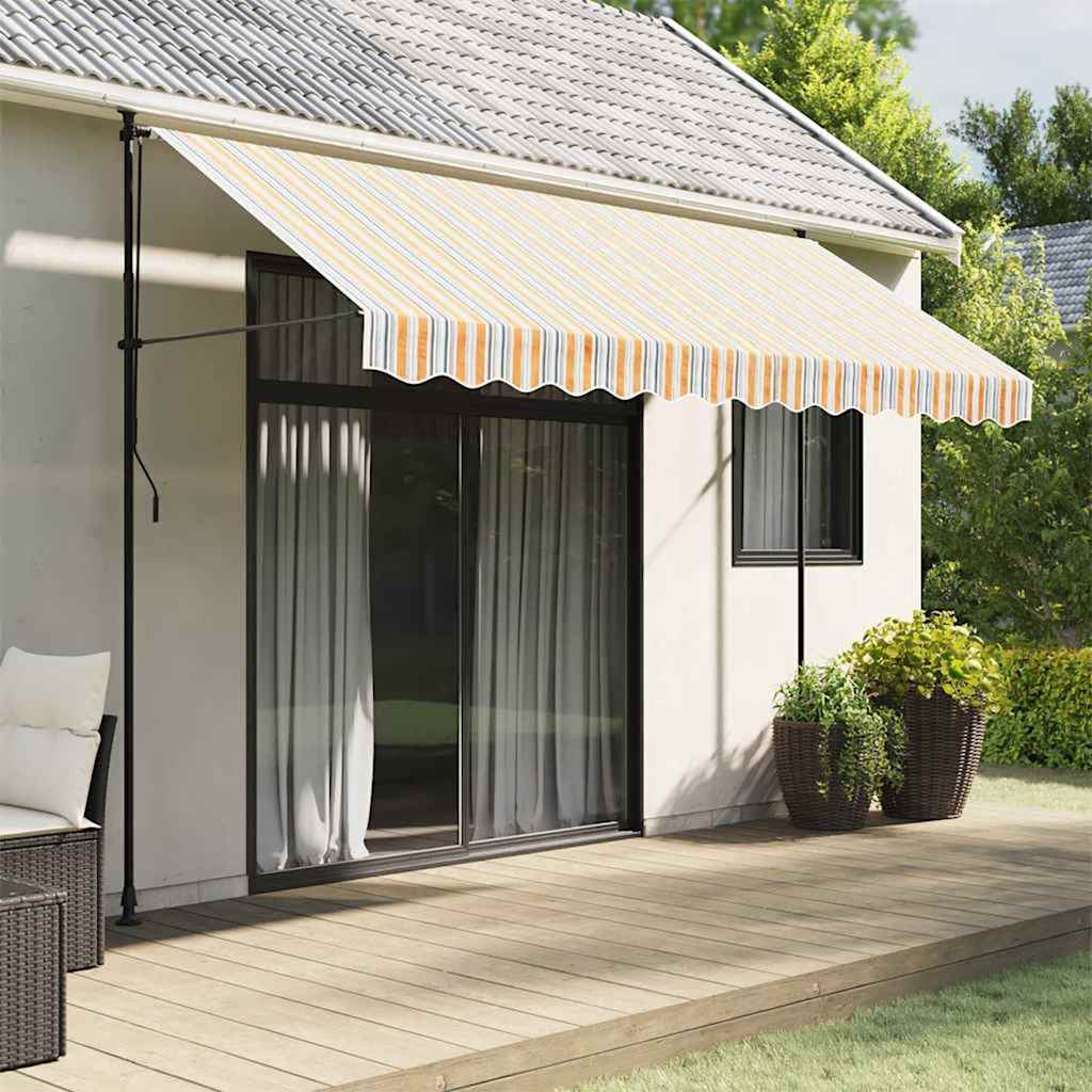 Vidaxx toile de remplacement pour auvent rayé 3,5x2,5 m multicolore