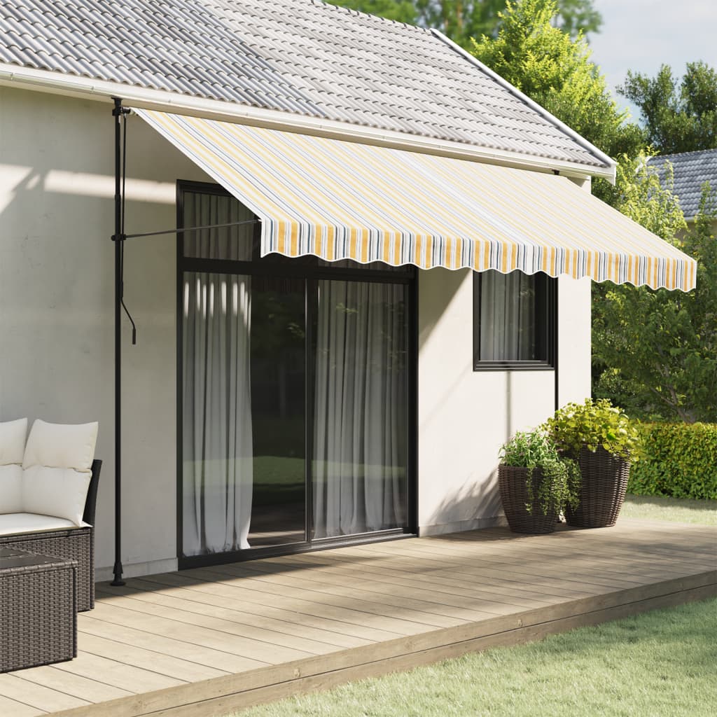 Vidaxx toile de remplacement pour auvent rayé 4x3,5 m multicolore