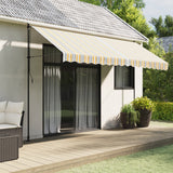 Vidaxx toile de remplacement pour auvent rayé 4x3,5 m multicolore