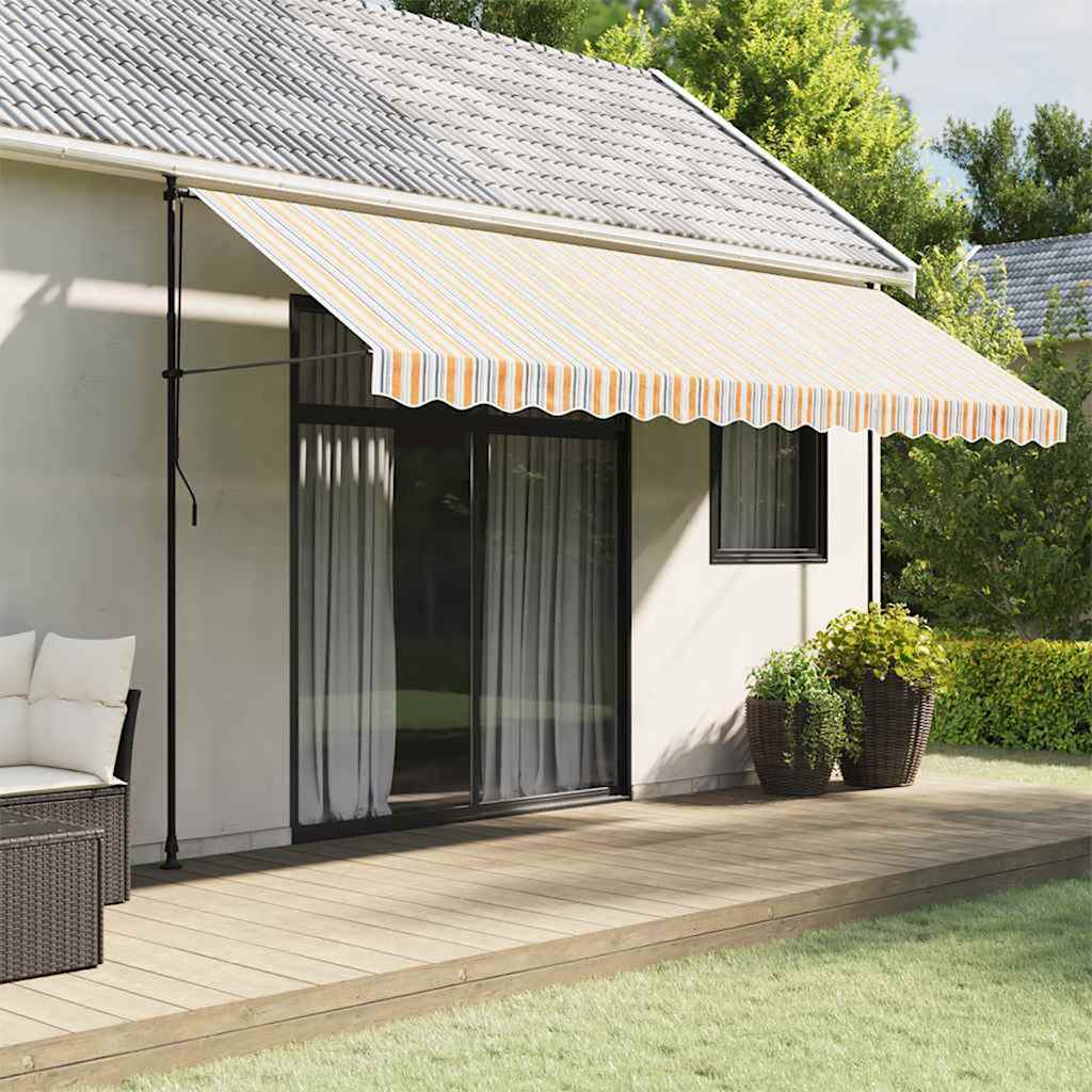 Vidaxx toile de remplacement pour auvent rayé 4,5x3 m multicolore