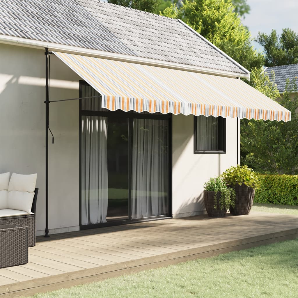 Vidaxx toile de remplacement pour auvent rayé 4,5x3,5 m multicolore