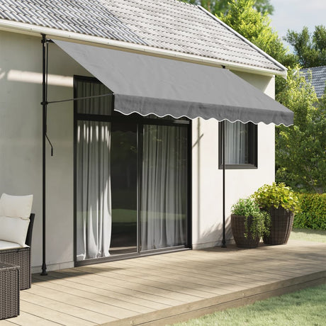 Vidaxx tissu de remplacement pour jupe d'auvent rayé 3 m anthracite