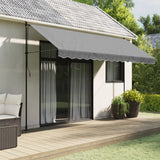 Vidaxx tissu de remplacement pour jupe d'auvent rayé 4 m anthracite