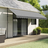 Vidaxx tissu de remplacement pour jupe d'auvent rayé 4,5 m anthracite
