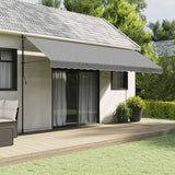 Vidaxx tissu de remplacement pour jupe d'auvent rayé 5 m anthracite