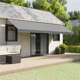 Vidaxx tissu de remplacement pour jupe d'auvent rayé 6 m anthracite