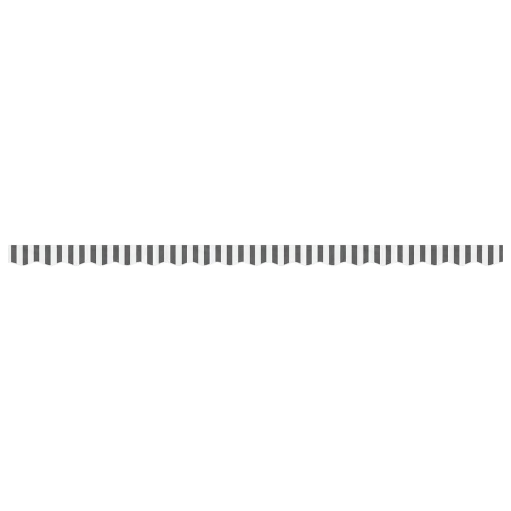 Vidaxx replacement fabric for awning skirt striped 4.5 m anthracite and white
