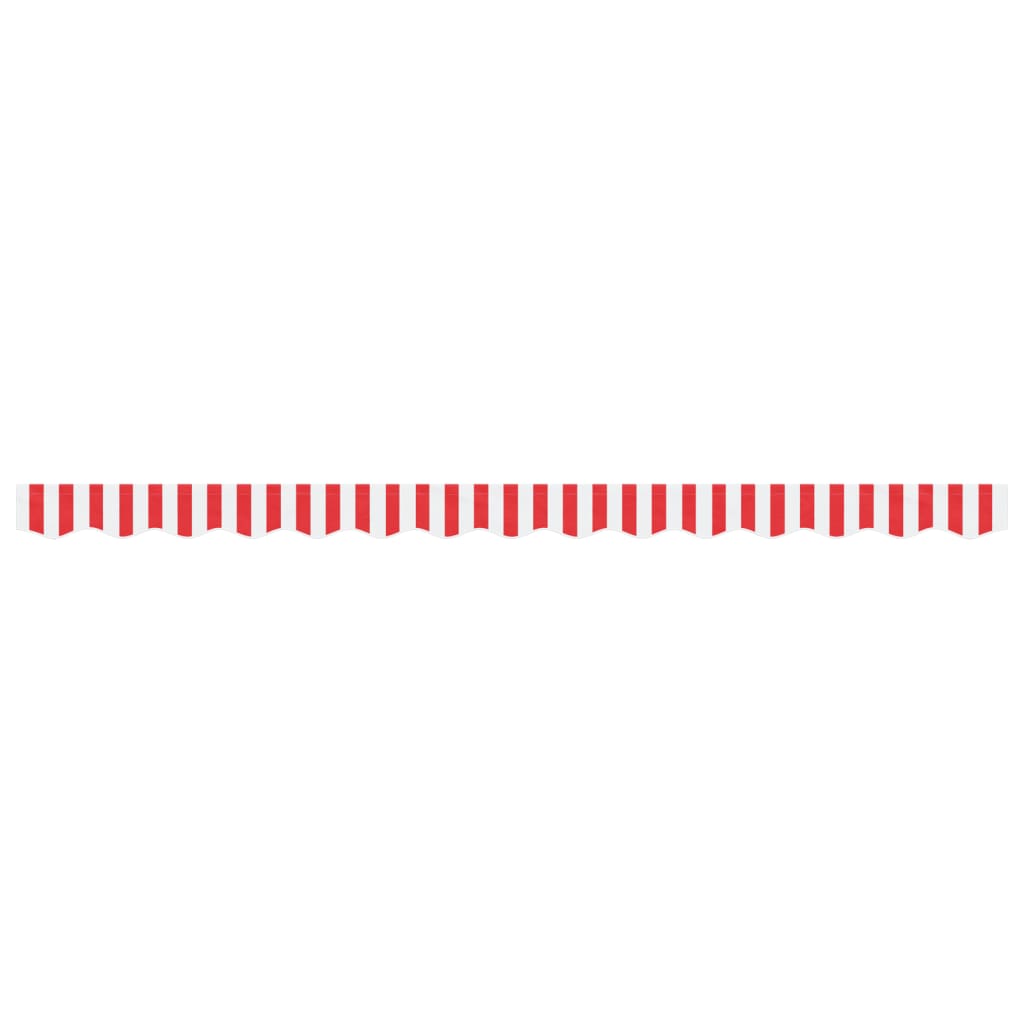 Vidaxx tissu de remplacement pour jupe d'auvent rayé 3,5 m rouge et blanc