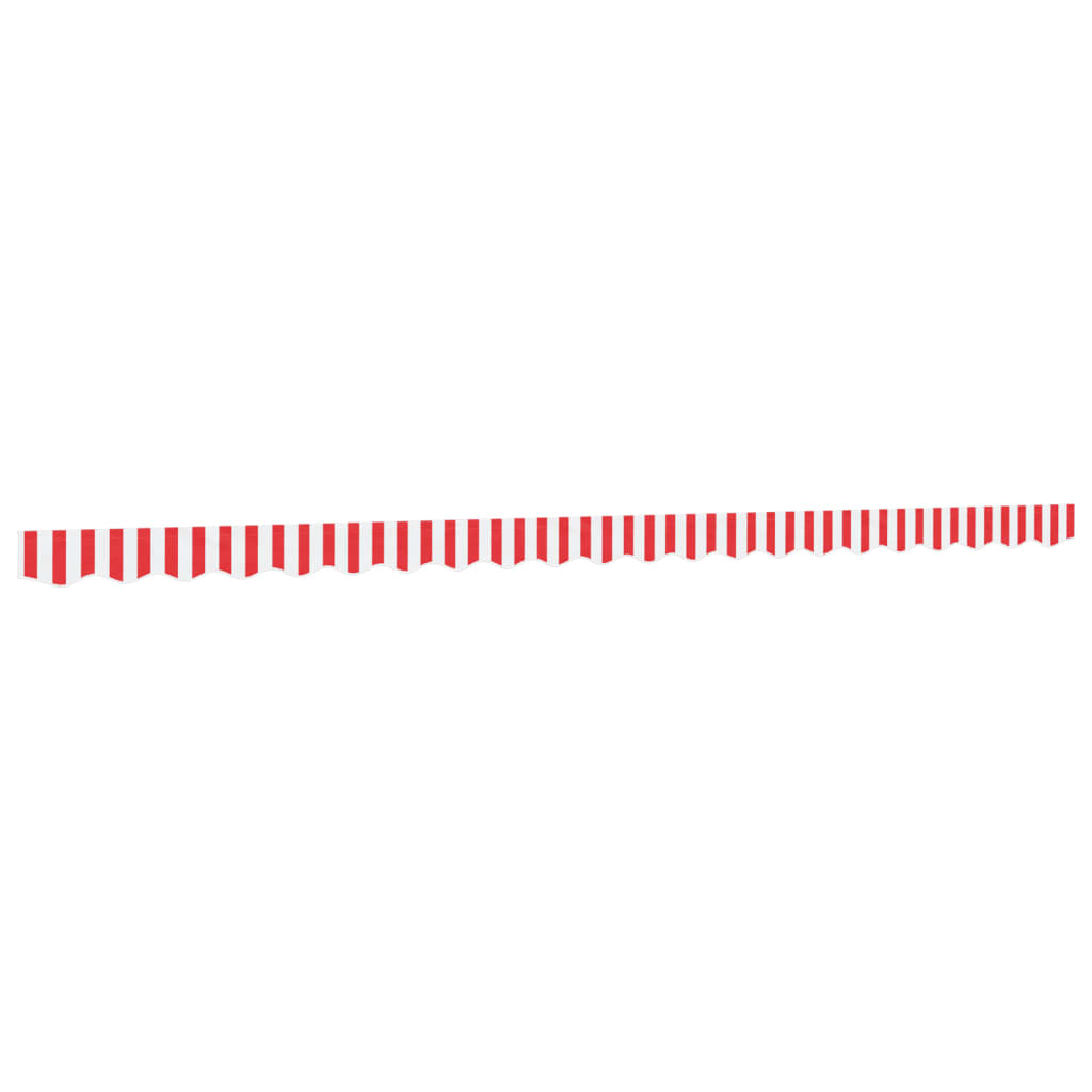 Vidaxx tissu de remplacement pour jupe d'auvent rayé 5 m rouge et blanc