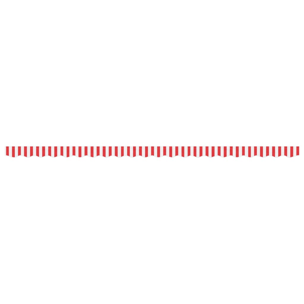 Vidaxx tissu de remplacement pour jupe d'auvent rayé 5 m rouge et blanc