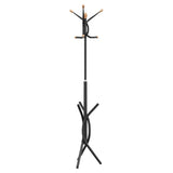VidaXL porte-manteau 176 cm fer enduit de poudre noir