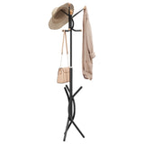 VidaXL porte-manteau 176 cm fer enduit de poudre noir