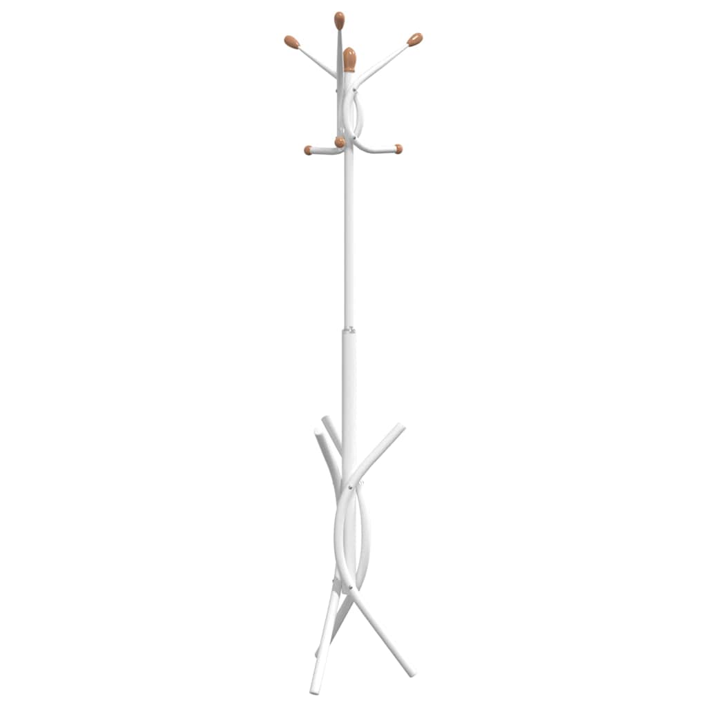 VidaXL porte-manteau 176 cm fer enduit de poudre blanc
