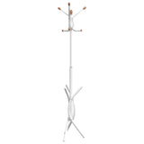 VidaXL porte-manteau 176 cm fer enduit de poudre blanc