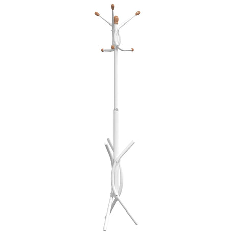 VidaXL porte-manteau 176 cm fer enduit de poudre blanc