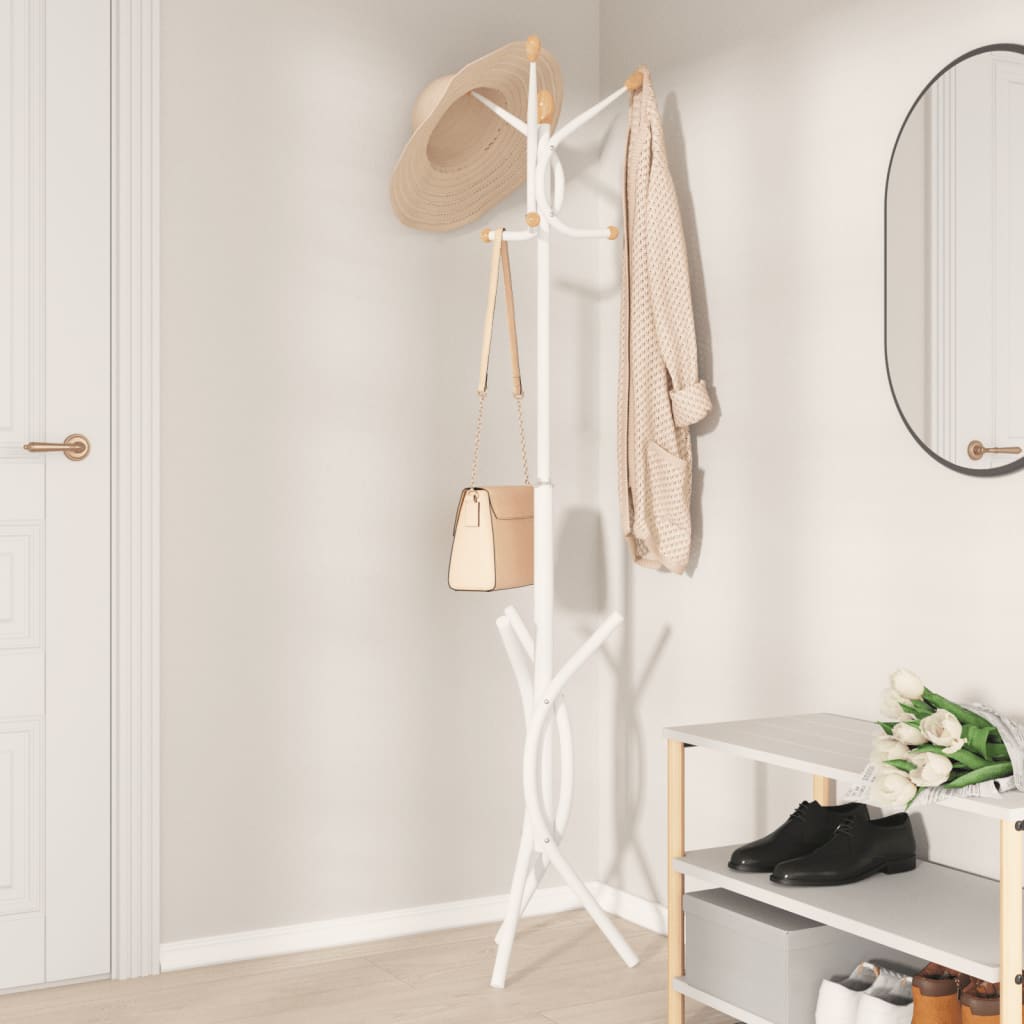 VidaXL Coat rack 176 cm powder -coated iron white