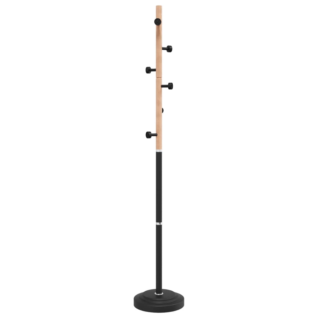 VidaXL porte-manteau 177 cm fer enduit de poudre noir