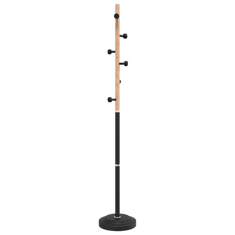 VidaXL porte-manteau 177 cm fer enduit de poudre noir
