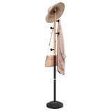 VidaXL porte-manteau 177 cm fer enduit de poudre noir