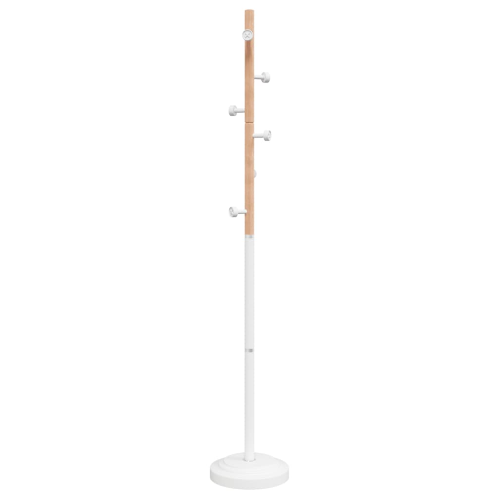 VidaXL porte-manteau 177 cm fer enduit de poudre blanc