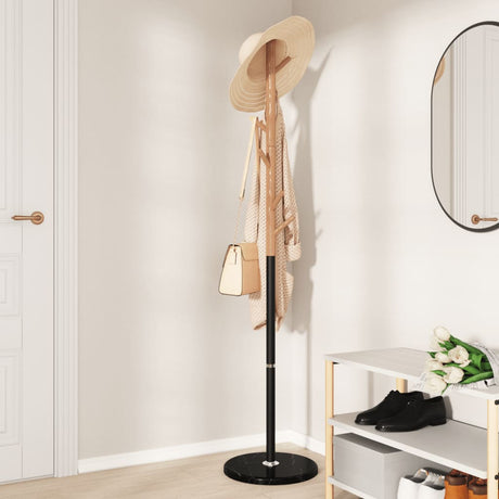 VidaXL porte-manteau 172 cm fer enduit de poudre noir