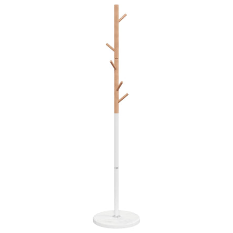 VidaXL porte-manteau 172 cm fer enduit de poudre blanc