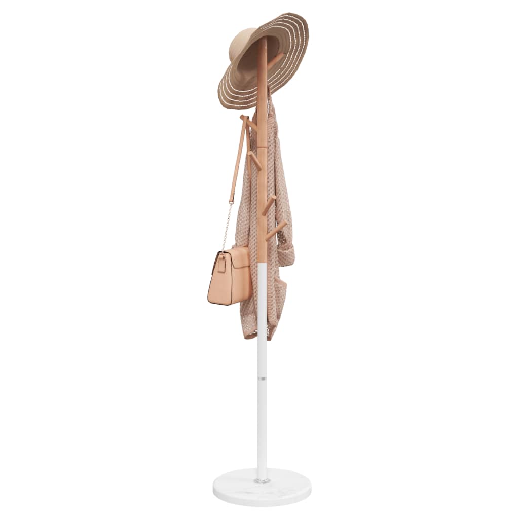 VidaXL porte-manteau 172 cm fer enduit de poudre blanc