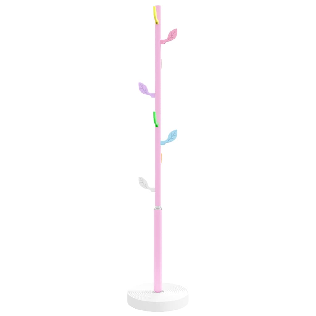 VidaXL porte-manteau 172 cm fer enduit de poudre rose