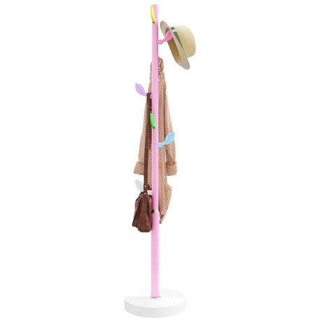 VidaXL porte-manteau 172 cm fer enduit de poudre rose