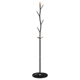 VidaXL porte-manteau 177 cm fer enduit de poudre noir