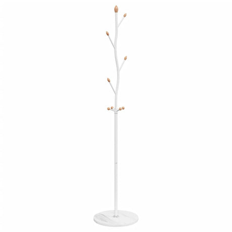 VidaXL porte-manteau 177 cm fer enduit de poudre blanc