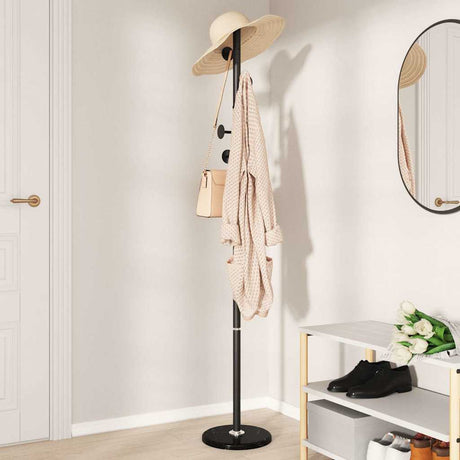 VidaXL porte-manteau 176 cm fer enduit de poudre noir