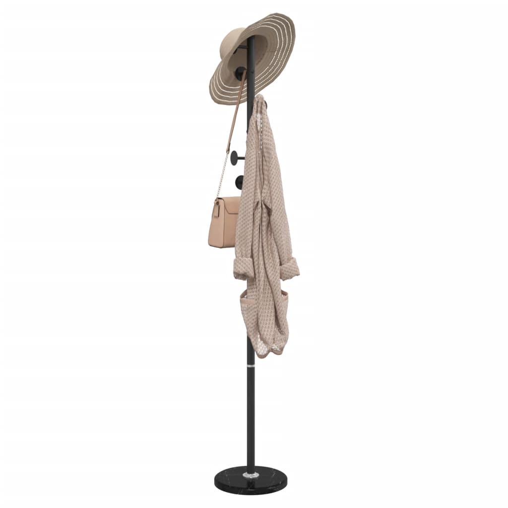 Vidaxl Coat Rack 176 cm pulverbelagd järnsvart