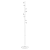 VidaXL porte-manteau 176 cm fer enduit de poudre blanc