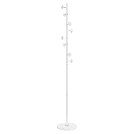 VidaXL porte-manteau 176 cm fer enduit de poudre blanc