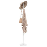 VidaXL porte-manteau 176 cm fer enduit de poudre blanc