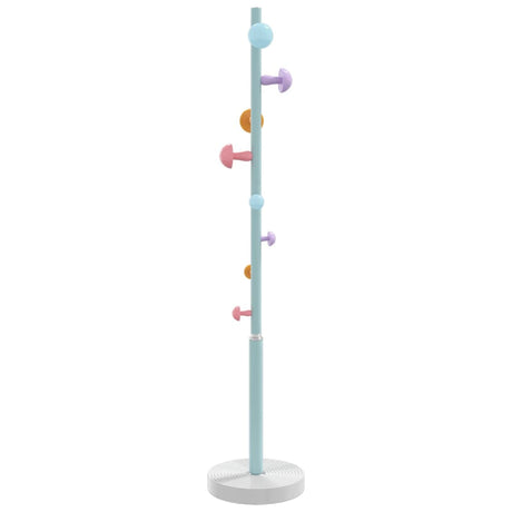 VidaXL porte-manteau 172 cm fer enduit de poudre bleu