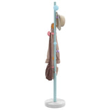 VidaXL porte-manteau 172 cm fer enduit de poudre bleu