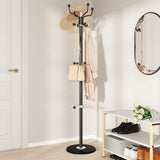 VidaXL porte-manteau avec porte-parapluie 180 cm fer enduit de poudre noir