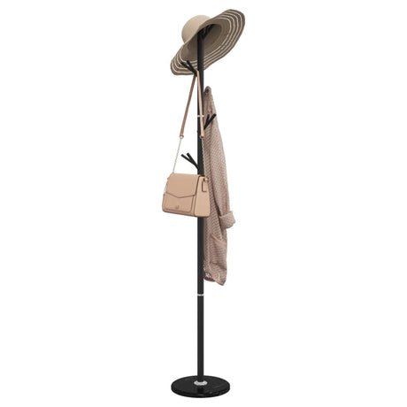 VidaXL porte-manteau 175 cm fer enduit de poudre noir