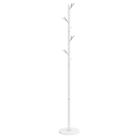 VidaXL porte-manteau 175 cm fer enduit de poudre blanc