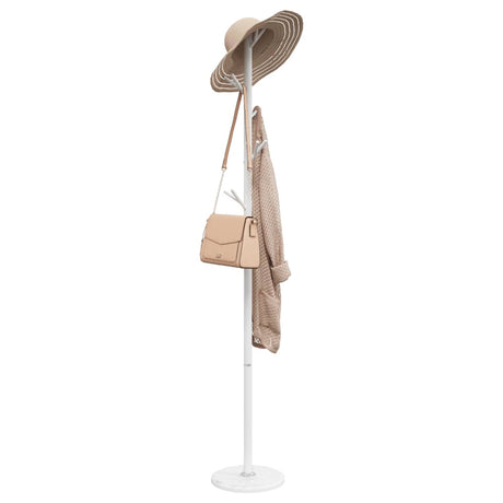 VidaXL porte-manteau 175 cm fer enduit de poudre blanc