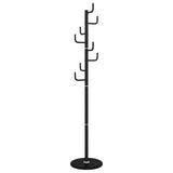 VidaXL porte-manteau 183 cm fer enduit de poudre noir