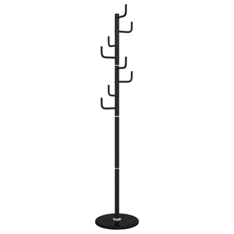 VidaXL porte-manteau 183 cm fer enduit de poudre noir