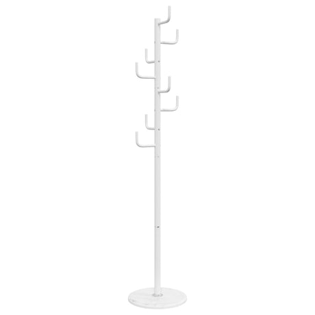 VidaXL porte-manteau 183 cm fer enduit de poudre blanc