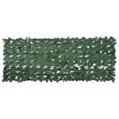 Vidaxxl paravent de balcon à feuilles vert foncé 200x75 cm