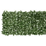 Schermo del balcone Vidaxl con foglie verde scuro 200x75 cm